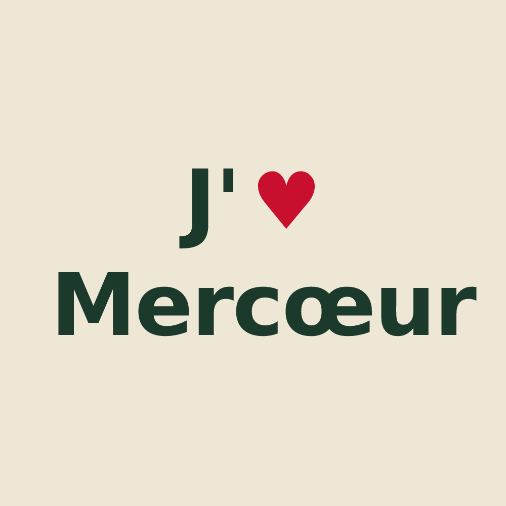 Tote bag personnalisé Mercœur — design J'aime Mercœur