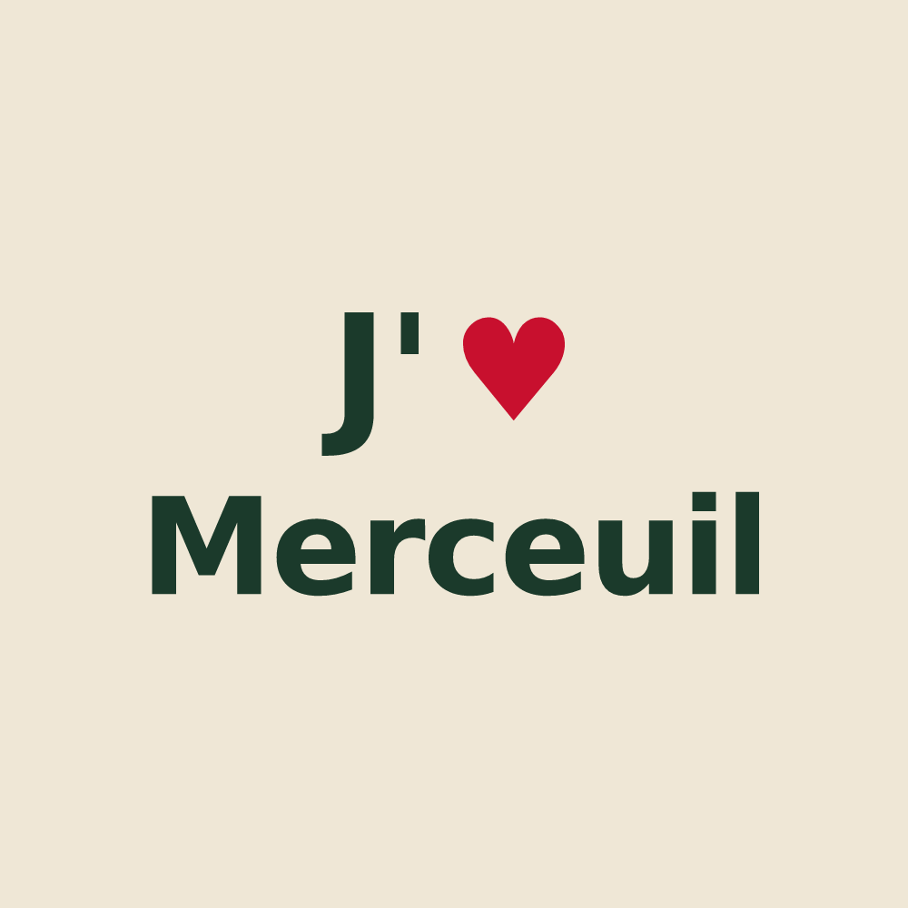 Tote bag personnalisé Merceuil — design J'aime Merceuil