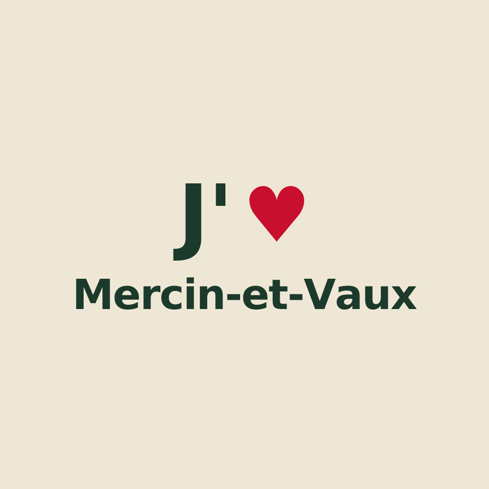 Tote bag personnalisé Mercin-et-Vaux — design J'aime Mercin-et-Vaux