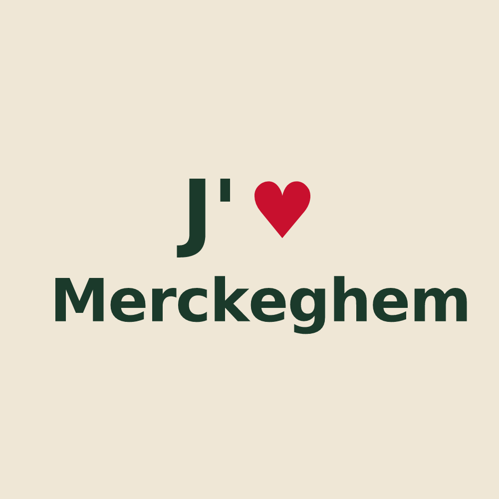 Tote bag personnalisé Merckeghem — design J'aime Merckeghem