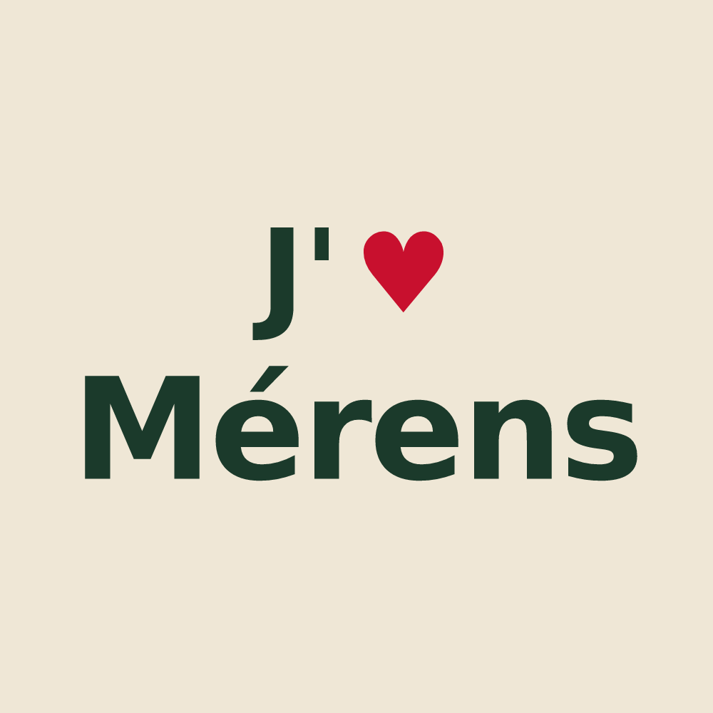 Tote bag personnalisé Mérens — design J'aime Mérens
