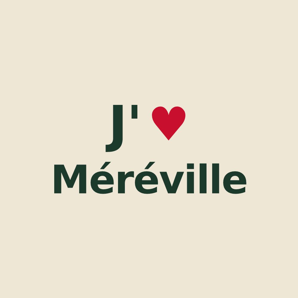 Tote bag personnalisé Méréville — design J'aime Méréville