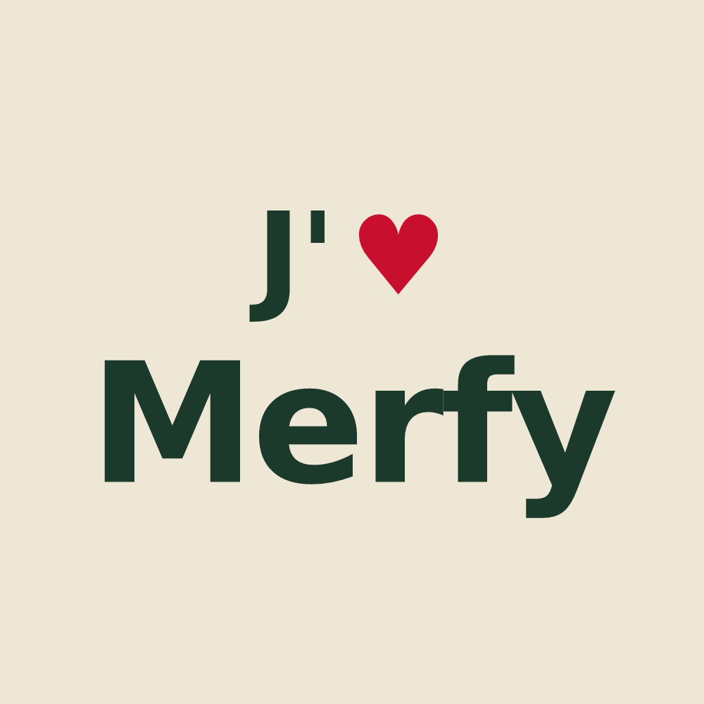 Tote bag personnalisé Merfy — design J'aime Merfy