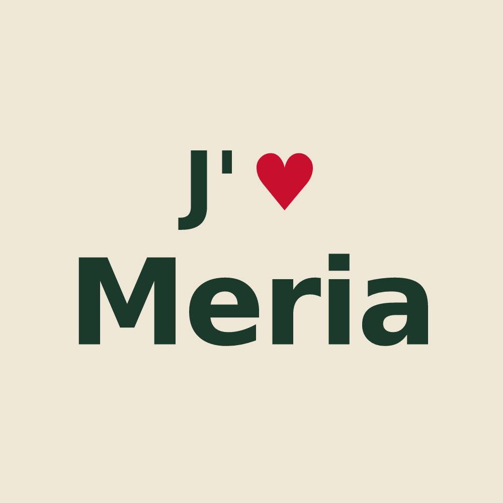 Tote bag personnalisé Meria — design J'aime Meria