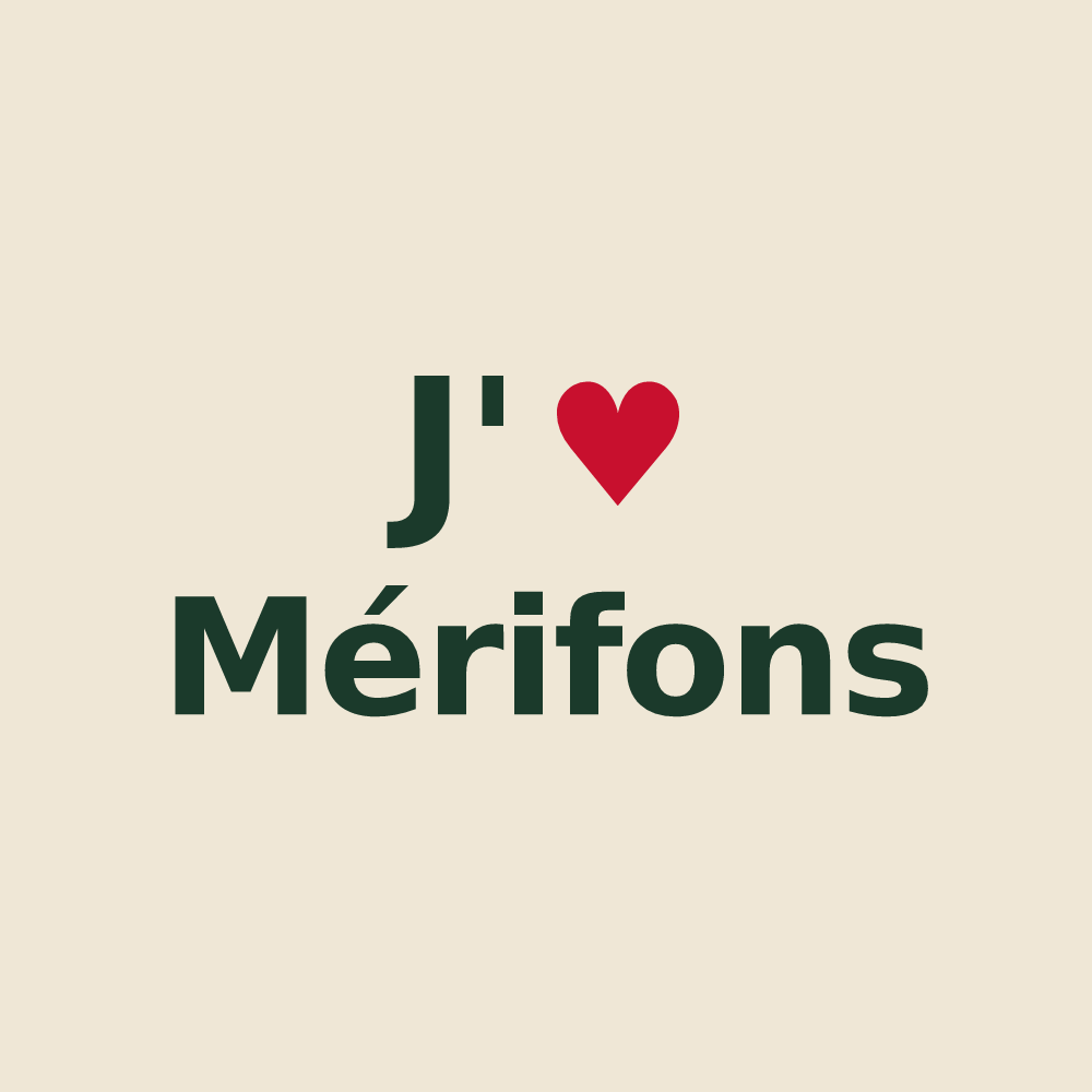 Tote bag personnalisé Mérifons — design J'aime Mérifons