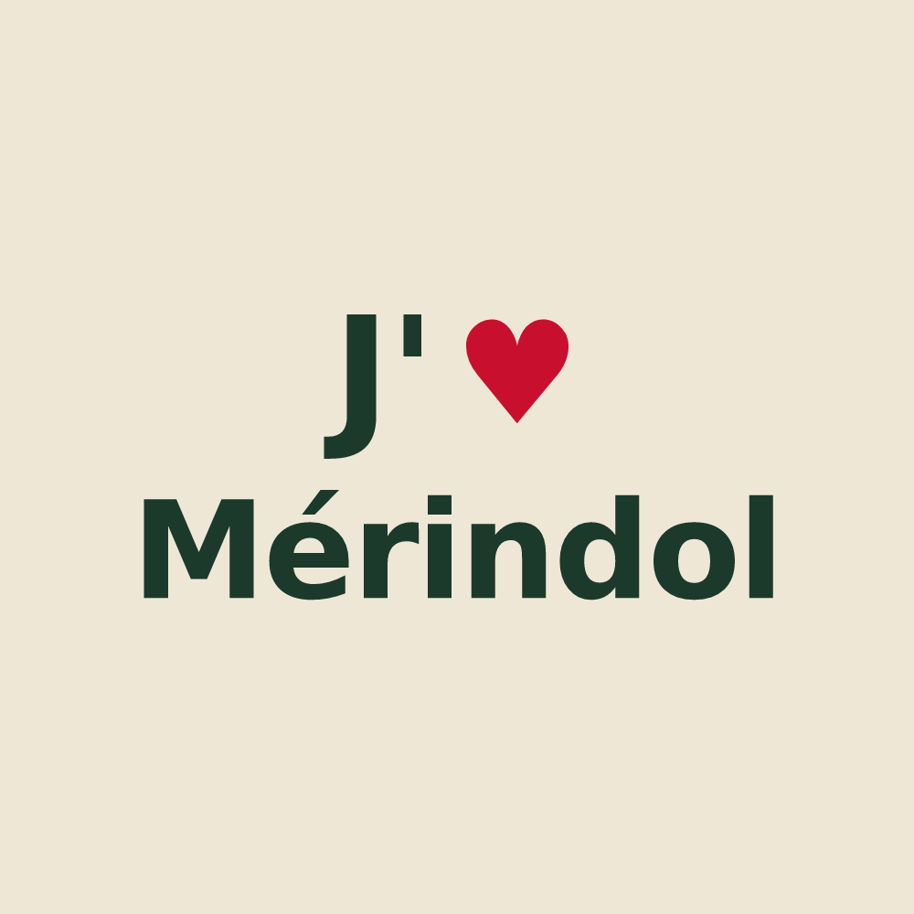 Tote bag personnalisé Mérindol — design J'aime Mérindol