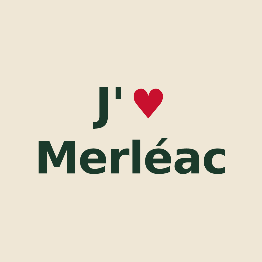 Tote bag personnalisé Merléac — design J'aime Merléac