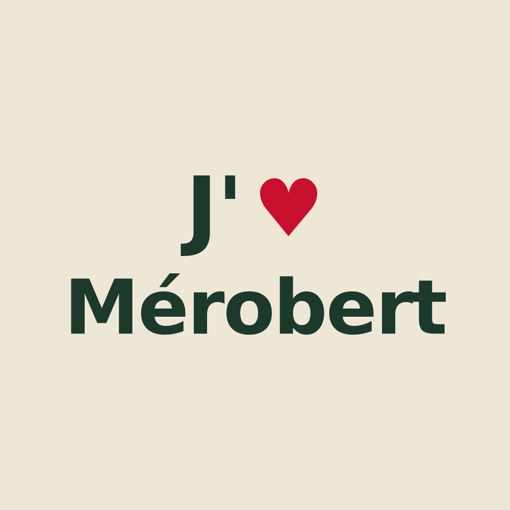 Tote bag personnalisé Mérobert — design J'aime Mérobert