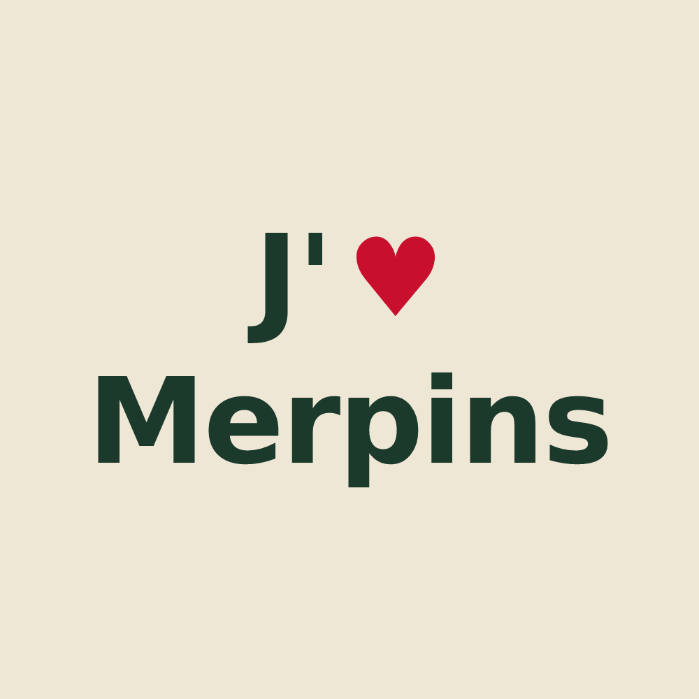 Tote bag personnalisé Merpins — design J'aime Merpins