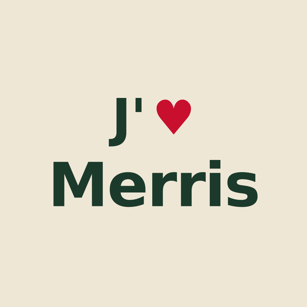 Tote bag personnalisé Merris — design J'aime Merris
