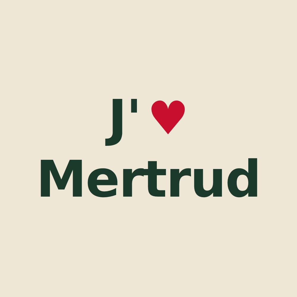 Tote bag personnalisé Mertrud — design J'aime Mertrud