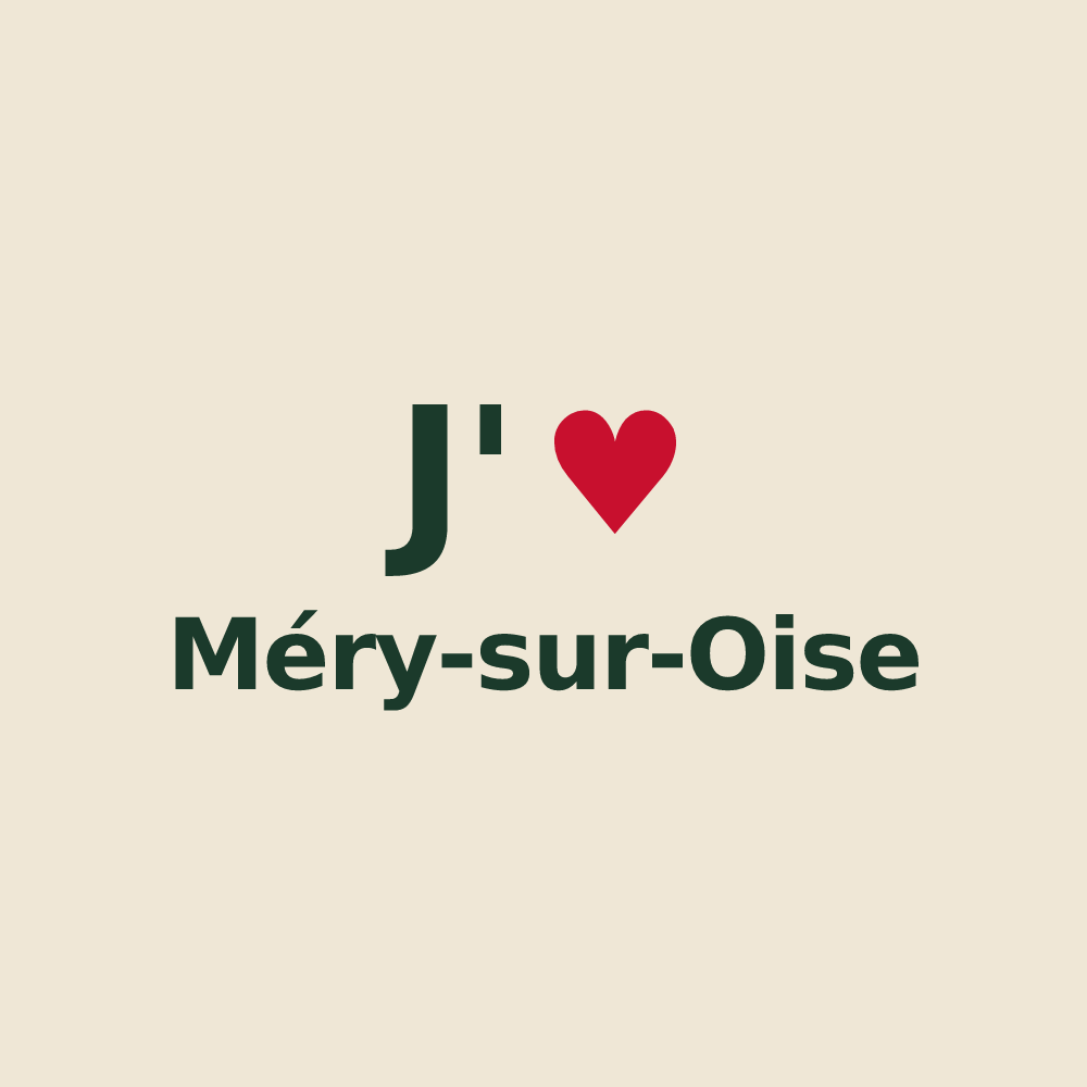 Tote bag personnalisé Méry-sur-Oise — design J'aime Méry-sur-Oise
