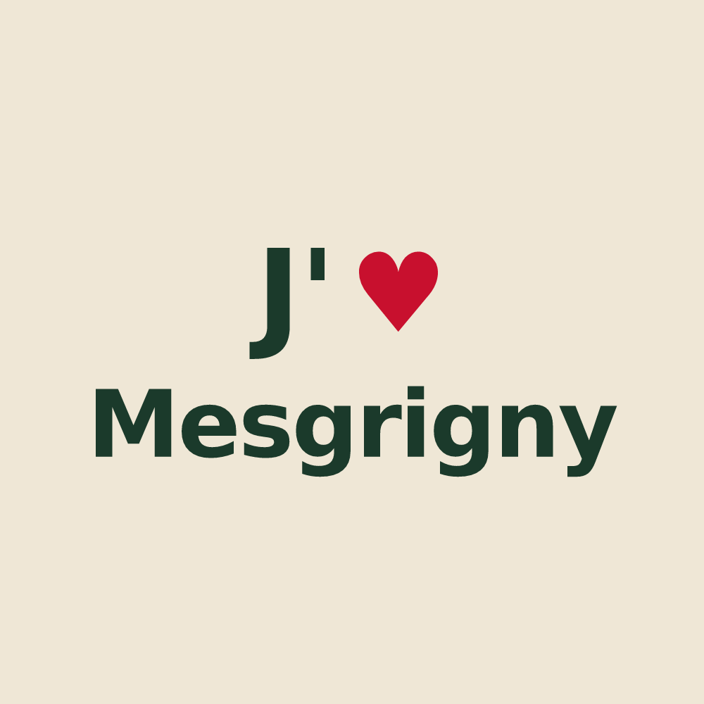 Tote bag personnalisé Mesgrigny — design J'aime Mesgrigny
