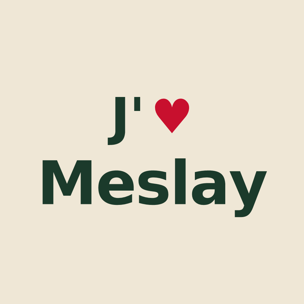 Tote bag personnalisé Meslay — design J'aime Meslay