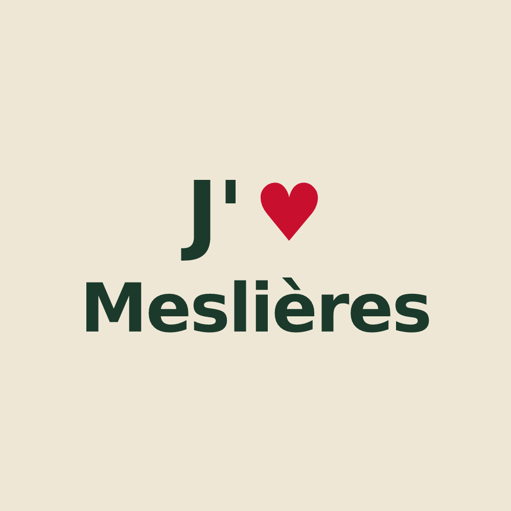 Tote bag personnalisé Meslières — design J'aime Meslières