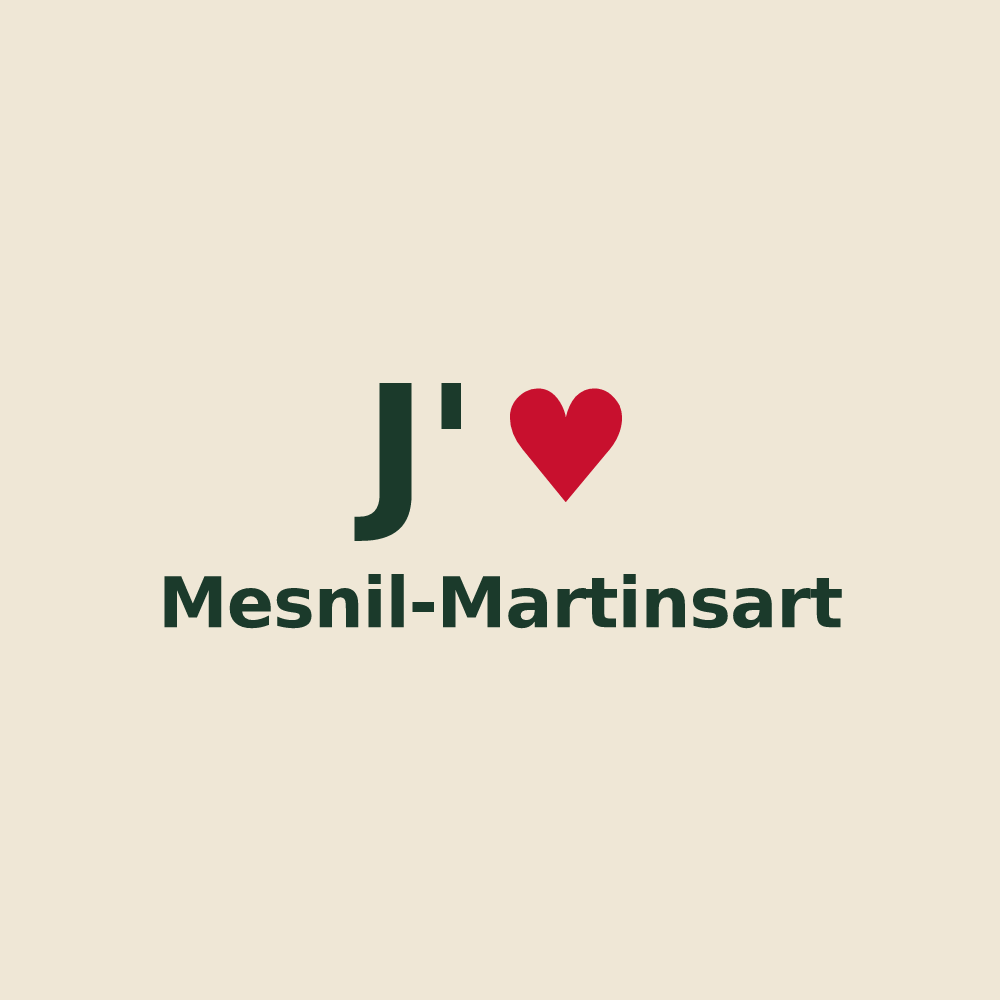 Tote bag personnalisé Mesnil-Martinsart — design J'aime Mesnil-Martinsart