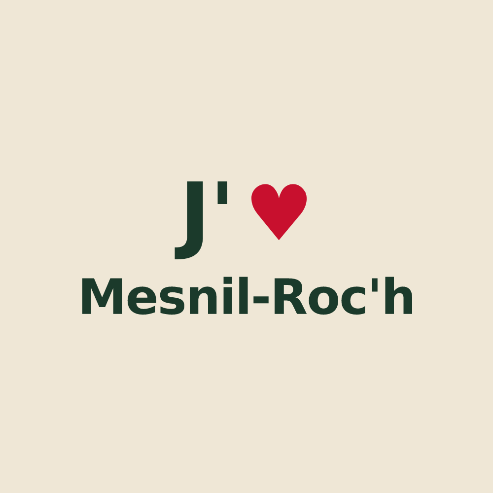 Tote bag personnalisé Mesnil-Roc'h — design J'aime Mesnil-Roc'h