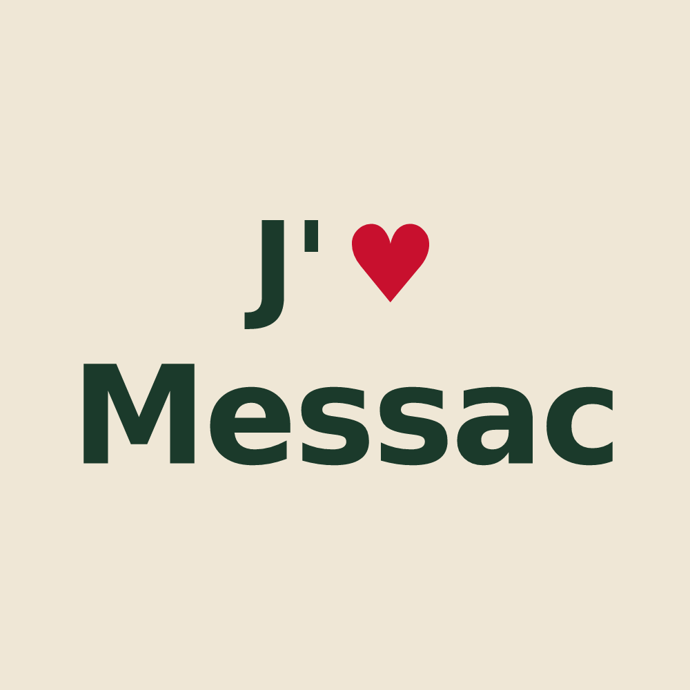 Tote bag personnalisé Messac — design J'aime Messac