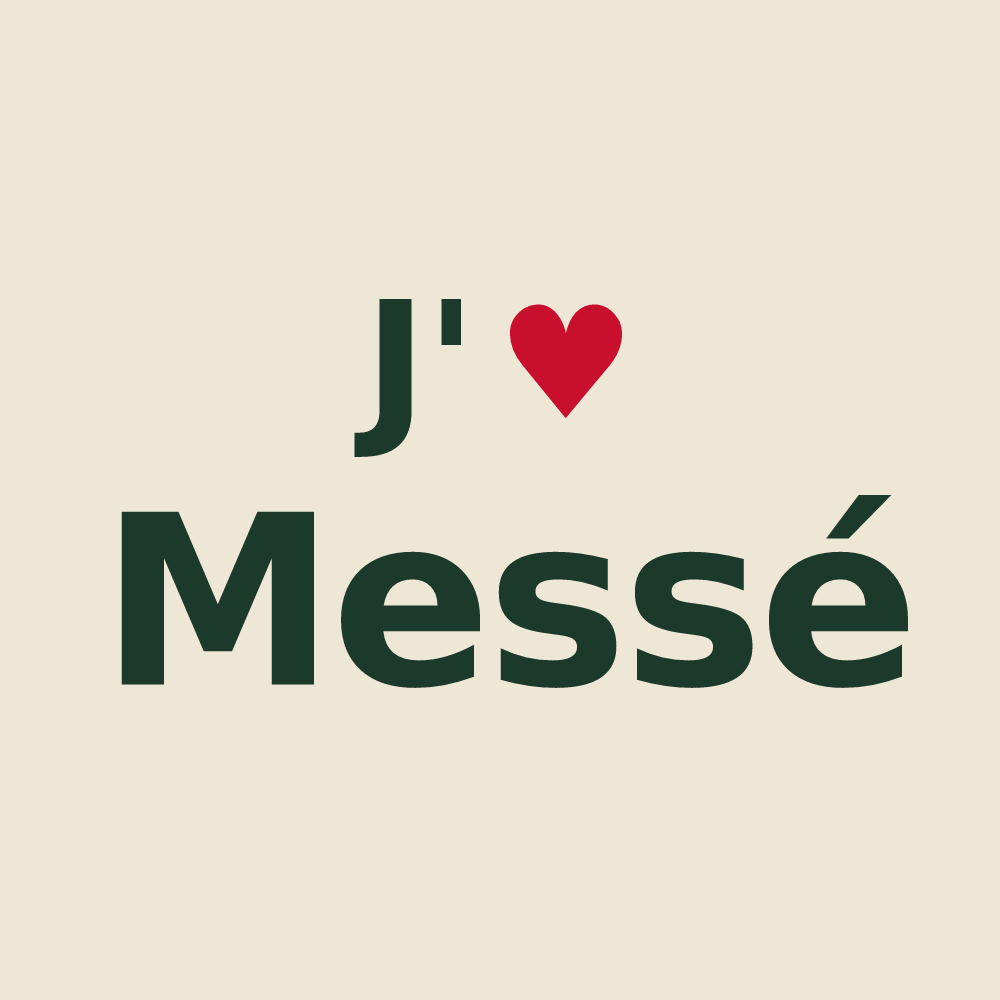 Tote bag personnalisé Messé — design J'aime Messé