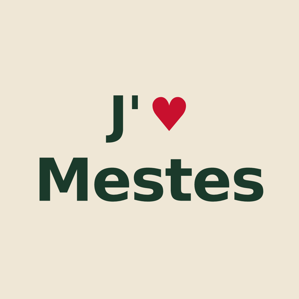 Tote bag personnalisé Mestes — design J'aime Mestes