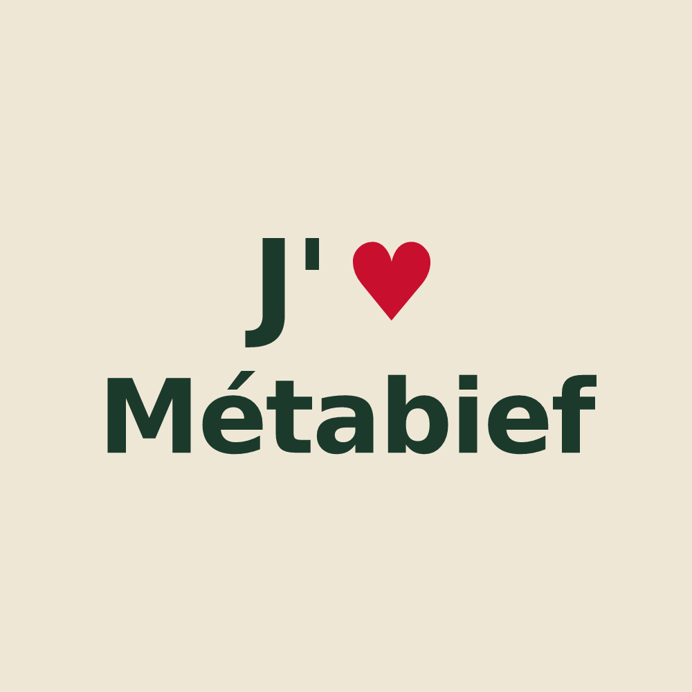 Tote bag personnalisé Métabief — design J'aime Métabief