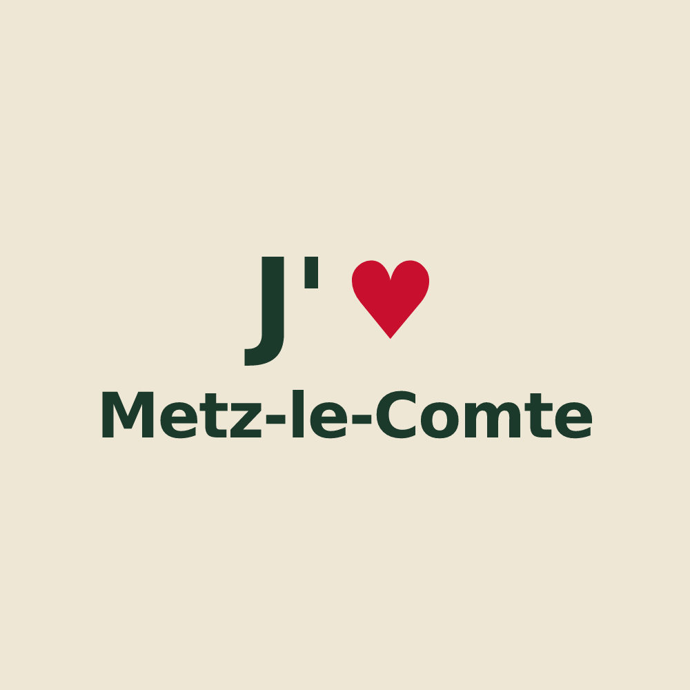 Tote bag personnalisé Metz-le-Comte — design J'aime Metz-le-Comte