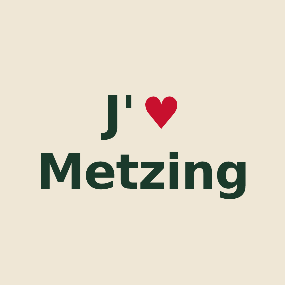Tote bag personnalisé Metzing — design J'aime Metzing