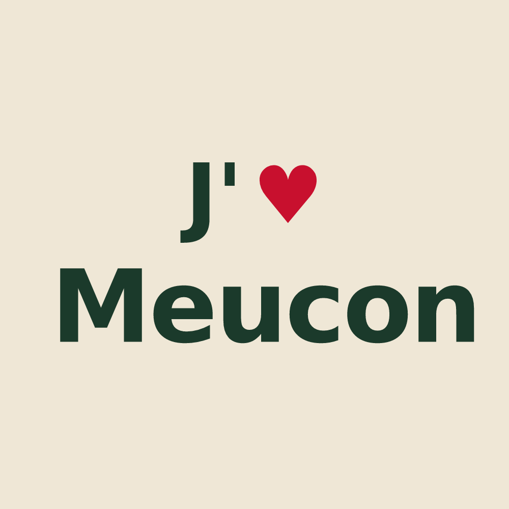 Tote bag personnalisé Meucon — design J'aime Meucon