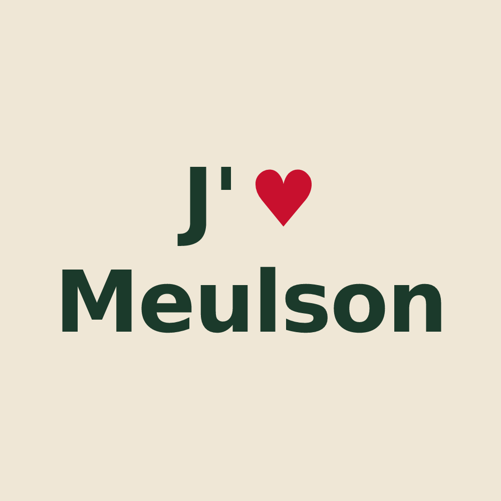 Tote bag personnalisé Meulson — design J'aime Meulson
