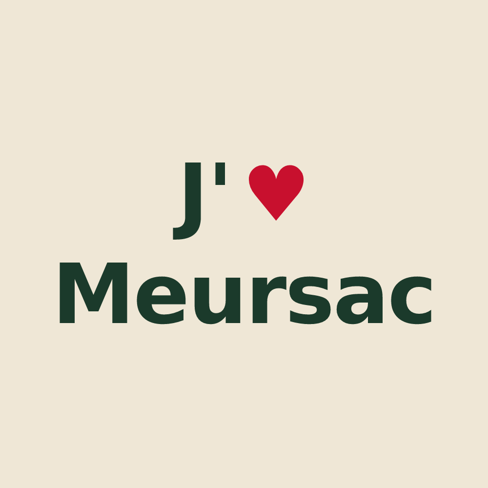 Tote bag personnalisé Meursac — design J'aime Meursac