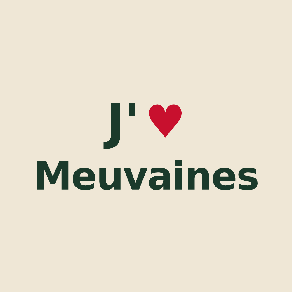 Tote bag personnalisé Meuvaines — design J'aime Meuvaines