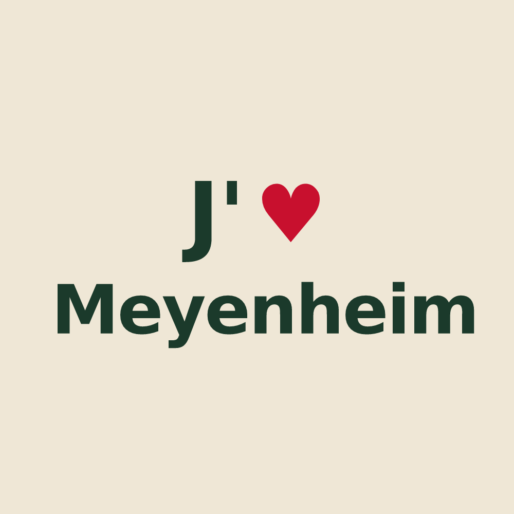 Tote bag personnalisé Meyenheim — design J'aime Meyenheim