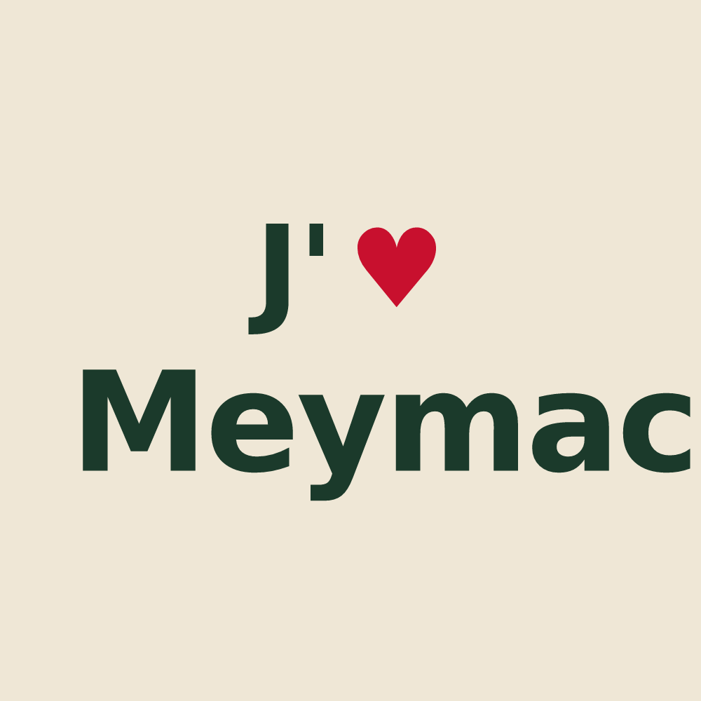 Tote bag personnalisé Meymac — design J'aime Meymac