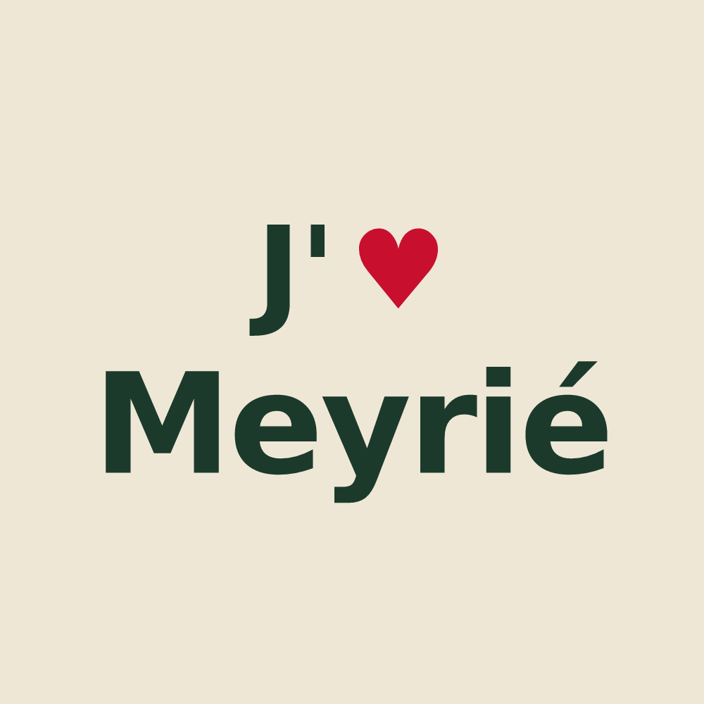Tote bag personnalisé Meyrié — design J'aime Meyrié