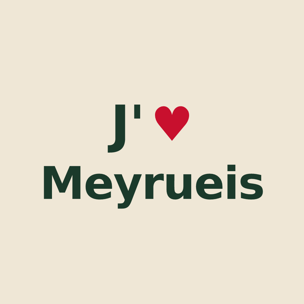 Tote bag personnalisé Meyrueis — design J'aime Meyrueis