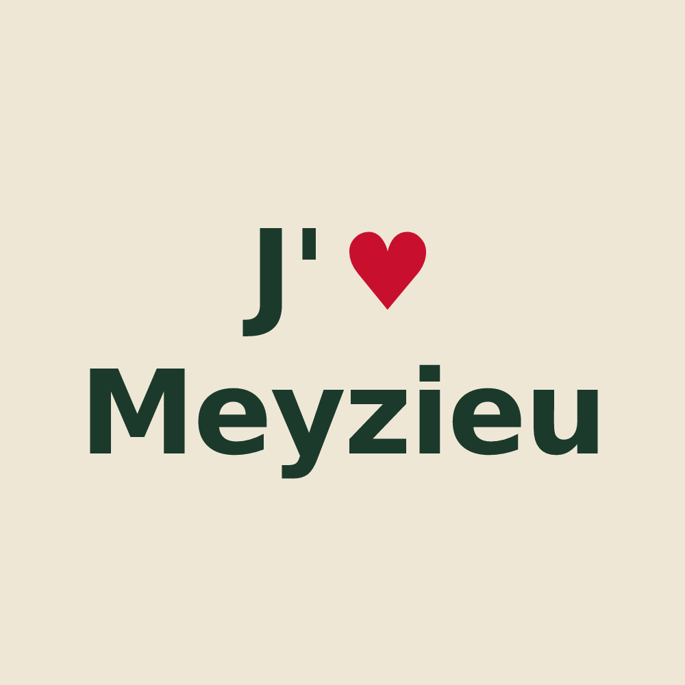 Tote bag personnalisé Meyzieu — design J'aime Meyzieu