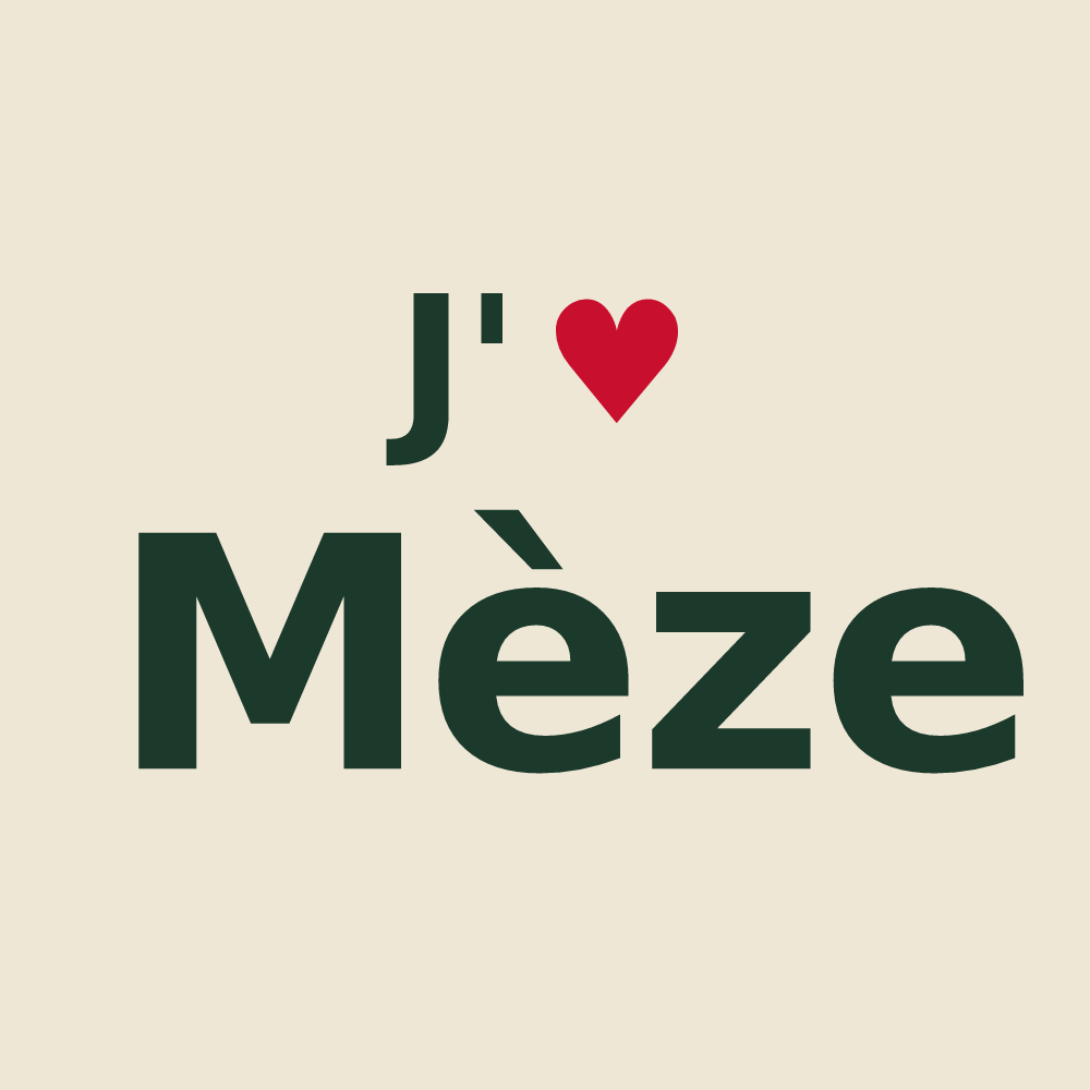 Tote bag personnalisé Mèze — design J'aime Mèze