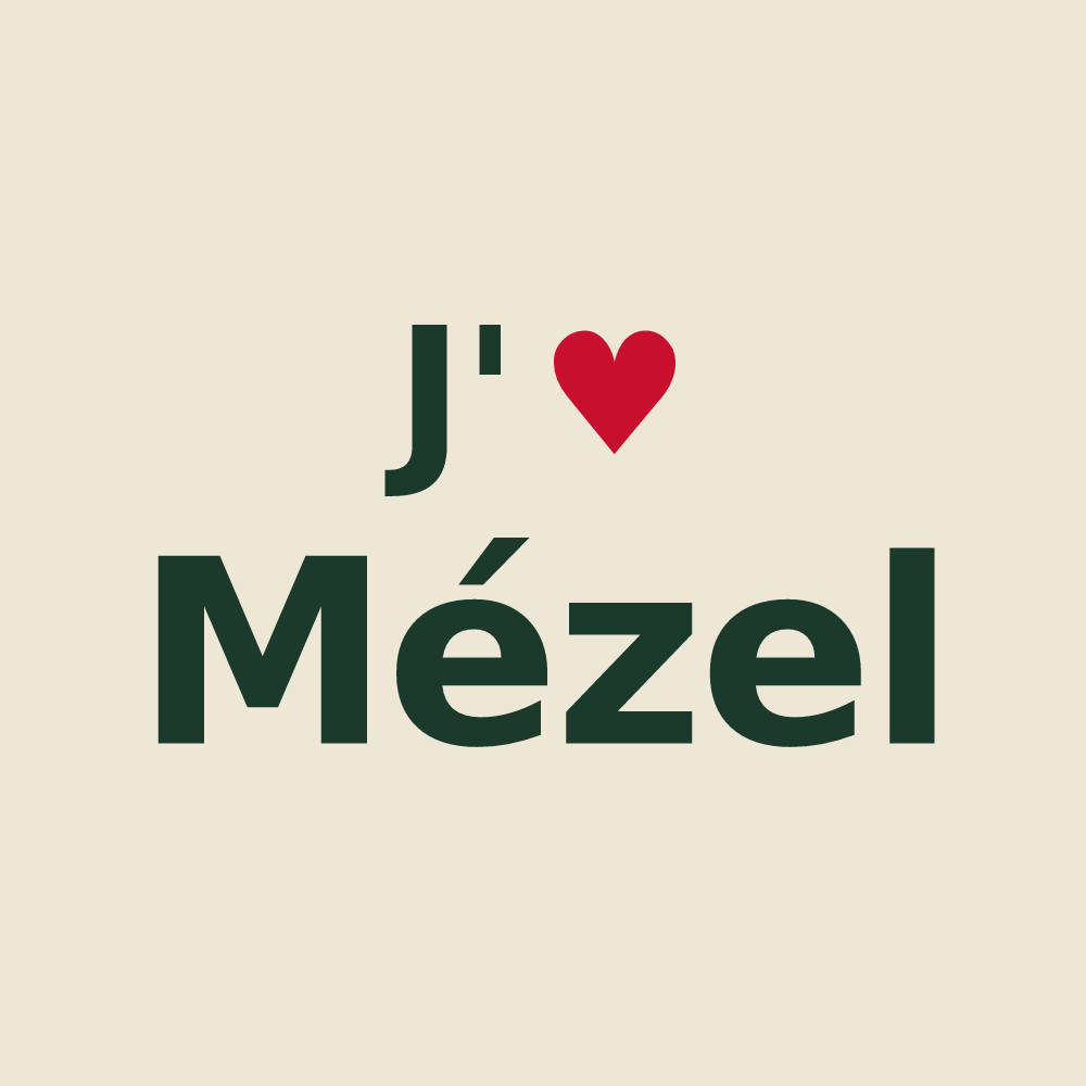 Tote bag personnalisé Mézel — design J'aime Mézel