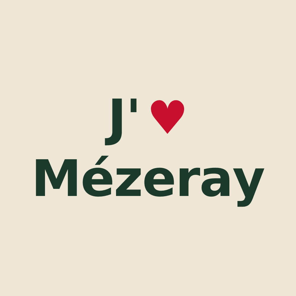 Tote bag personnalisé Mézeray — design J'aime Mézeray