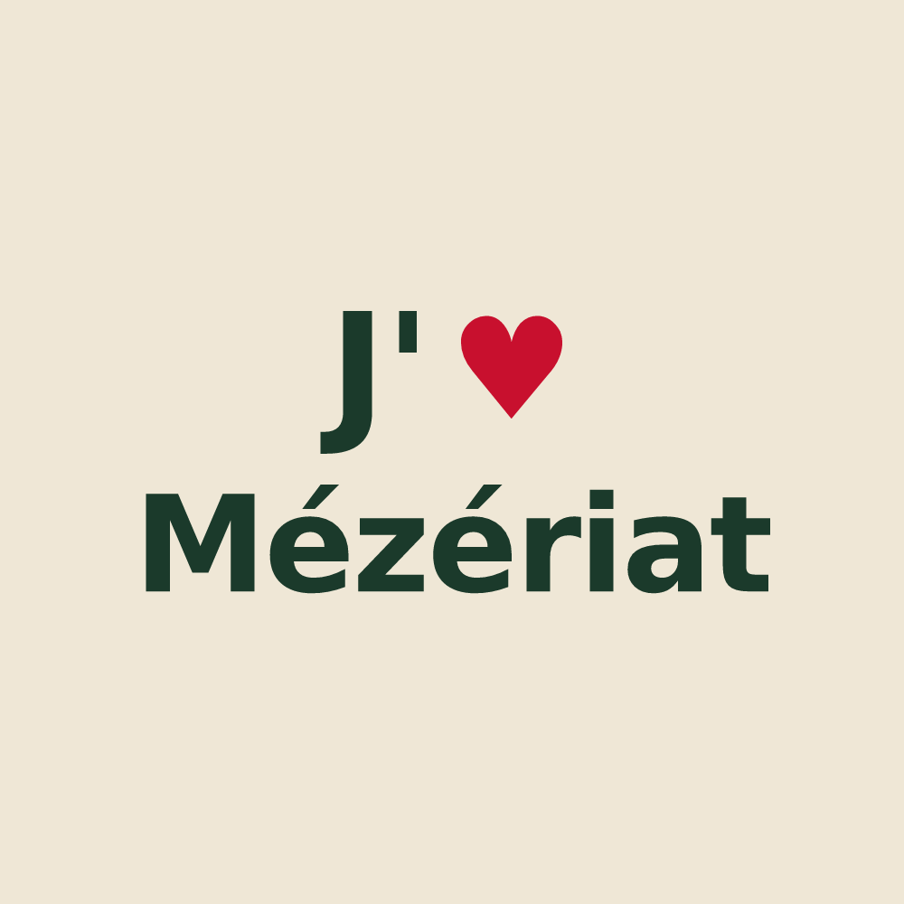 Tote bag personnalisé Mézériat — design J'aime Mézériat