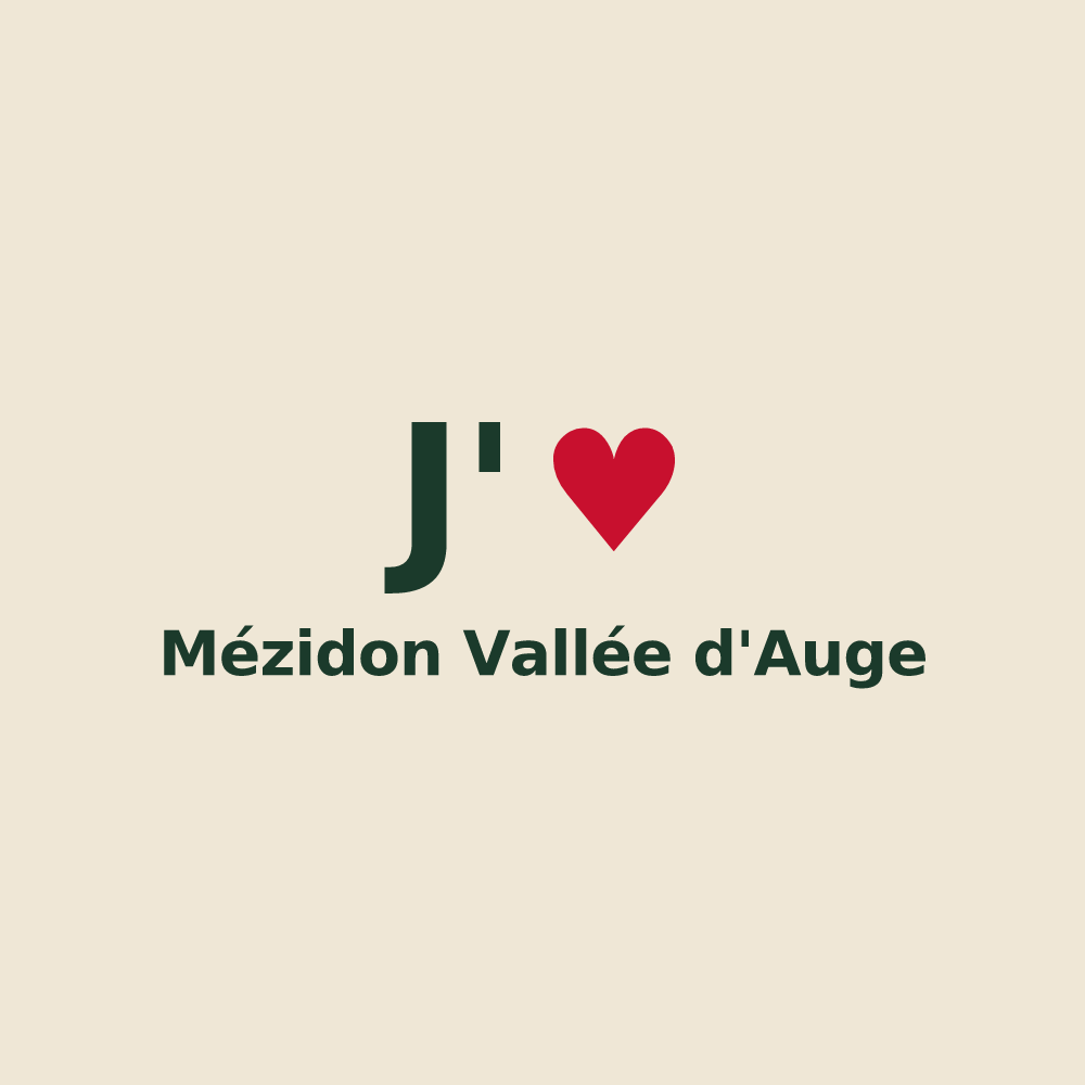 Tote bag personnalisé Mézidon Vallée d'Auge — design J'aime Mézidon Vallée d'Auge