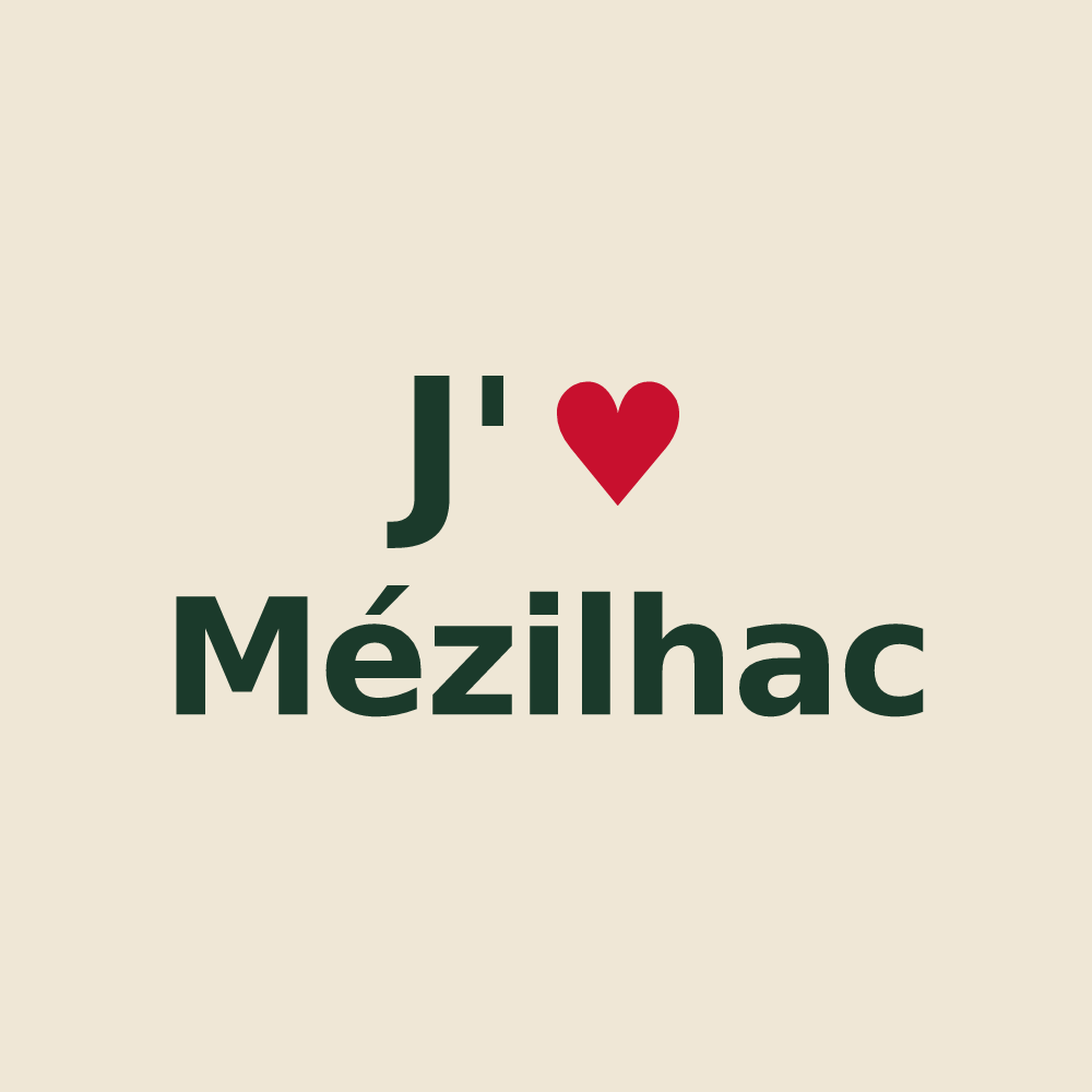 Tote bag personnalisé Mézilhac — design J'aime Mézilhac