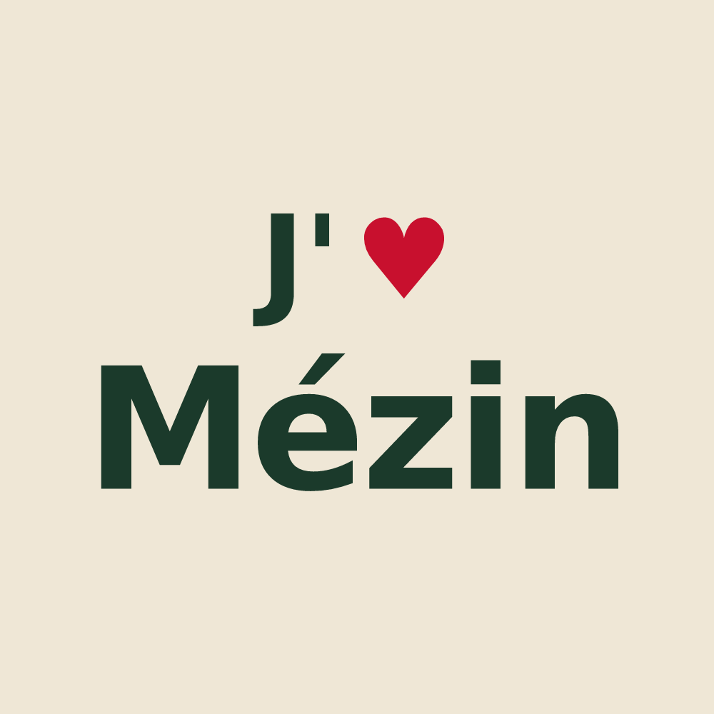 Tote bag personnalisé Mézin — design J'aime Mézin
