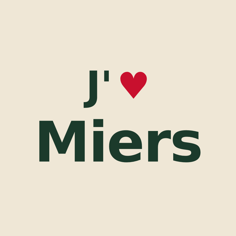 Tote bag personnalisé Miers — design J'aime Miers