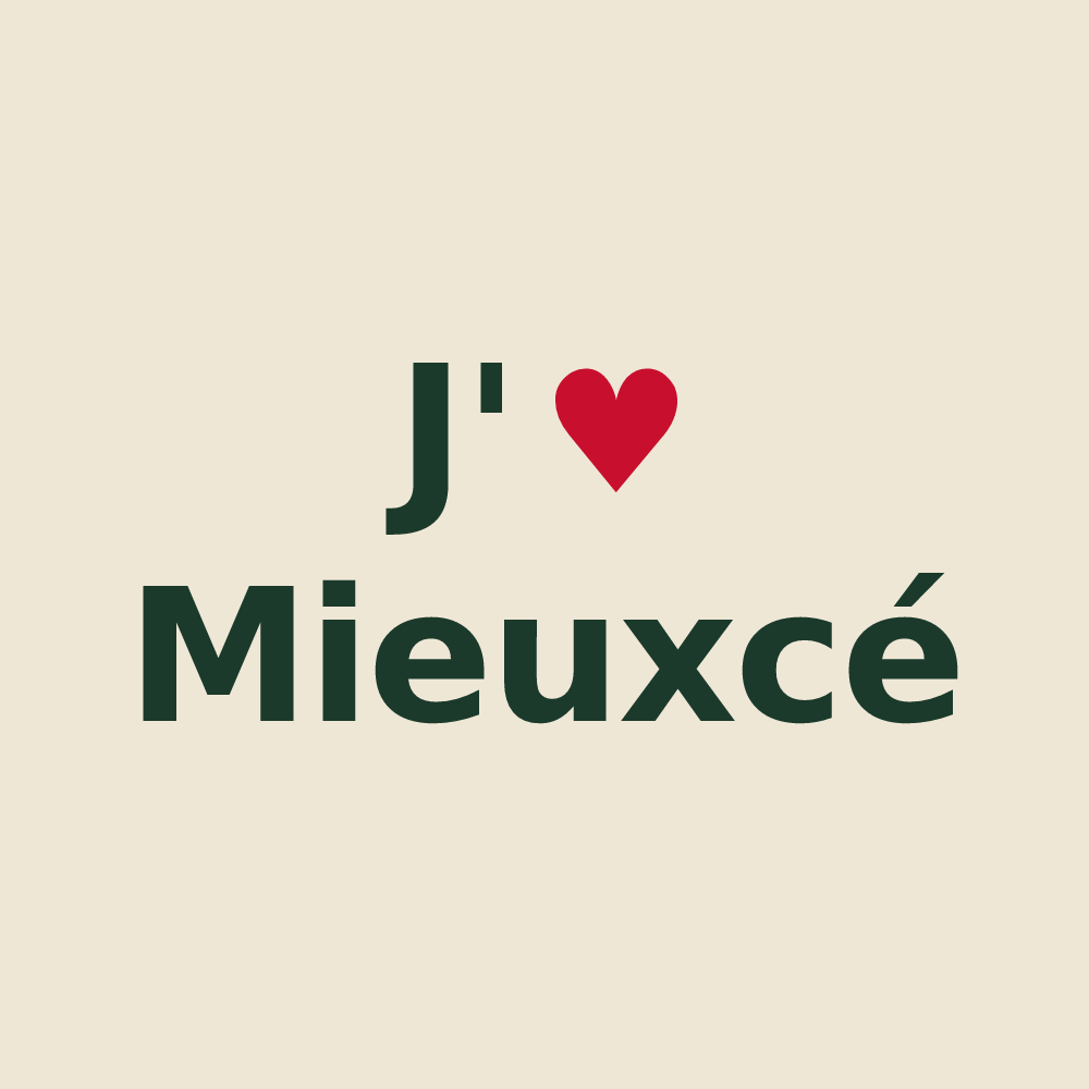 Tote bag personnalisé Mieuxcé — design J'aime Mieuxcé