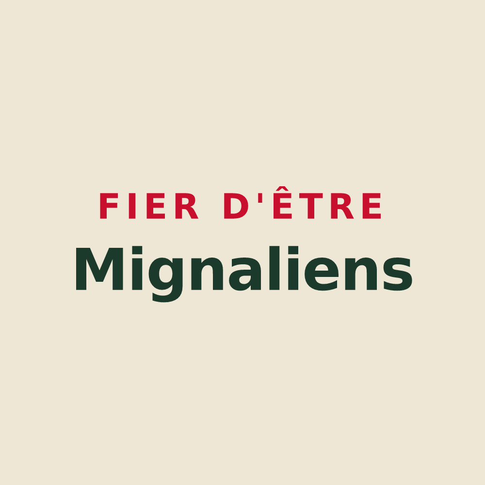 Tote bag « Fier d'être Mignaliens » — design pour Mignaloux-Beauvoir