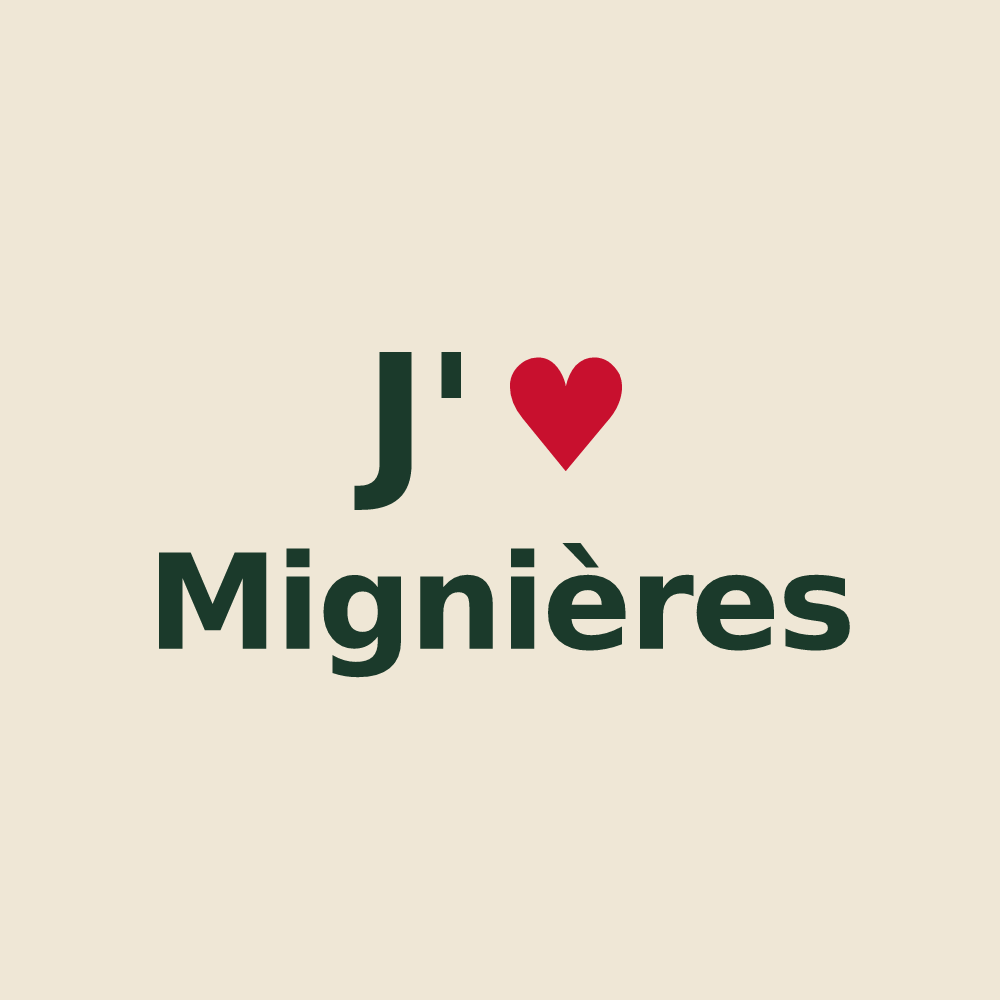 Tote bag personnalisé Mignières — design J'aime Mignières