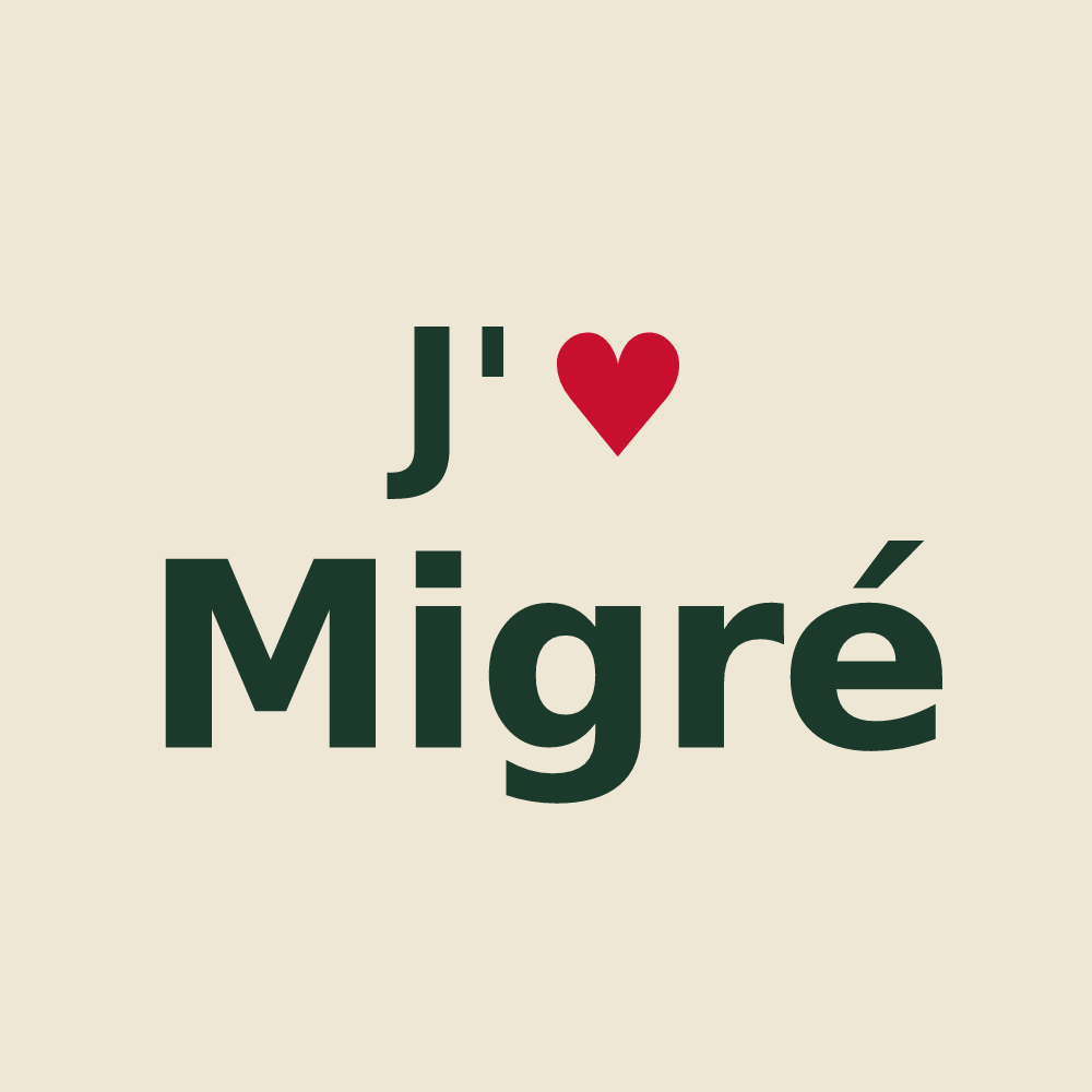 Tote bag personnalisé Migré — design J'aime Migré