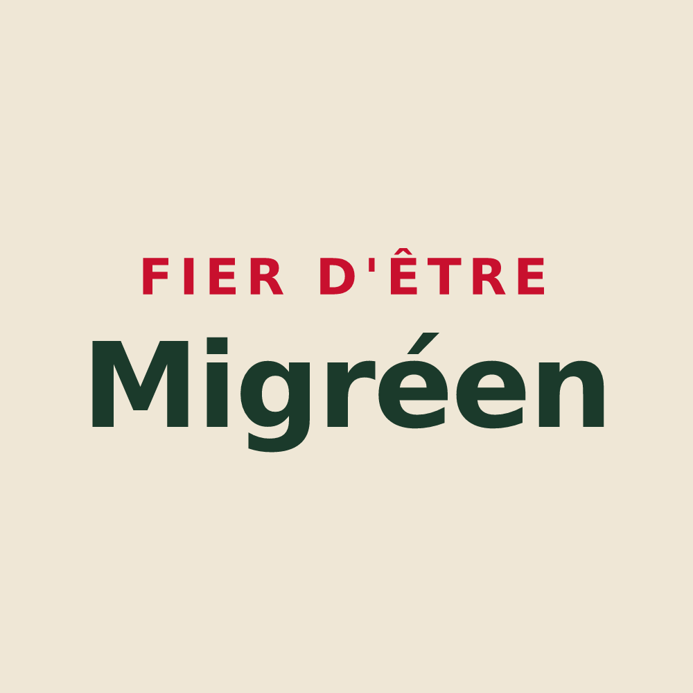 Tote bag « Fier d'être Migréen » — design pour Migré