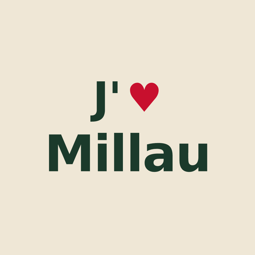 Tote bag personnalisé Millau — design J'aime Millau
